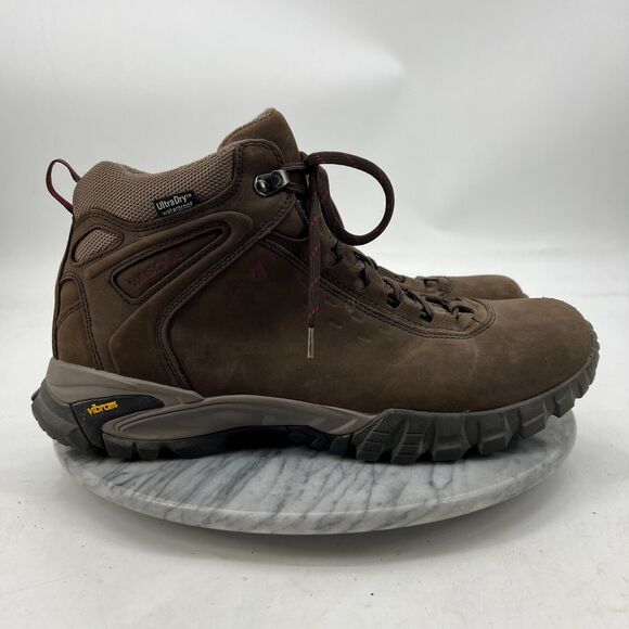 Vasque Hiking Boots Mens 14 Brown Leather Vibram Lace Up Talus UltraDry Outdoor main image 9
